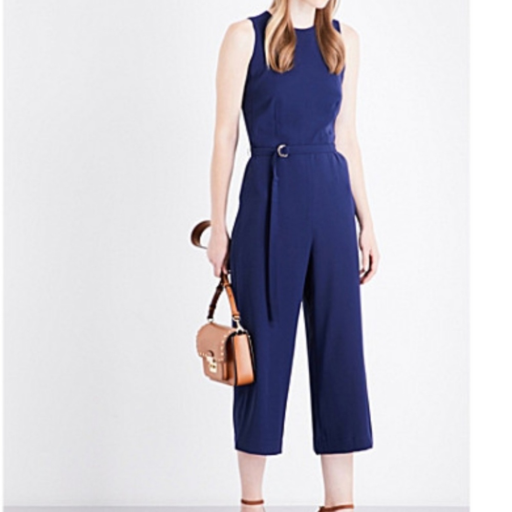 NWT Michael kors true navy jumpsuit sz0